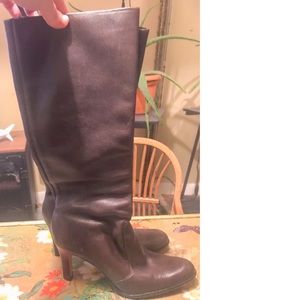 Antonio Melani heeled brown leather boots 8
